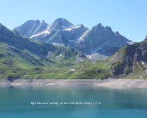 k-Alpe Lünersee (unten) und oben die Kirchlispitzen mT